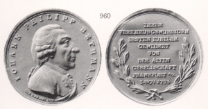 Ehrenmedaille für Johann Philipp Bethmann