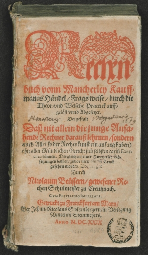 Nicolaus Beussers „Rechenbuch vonn Mancherley Kauffmanns Händel“ (1629)